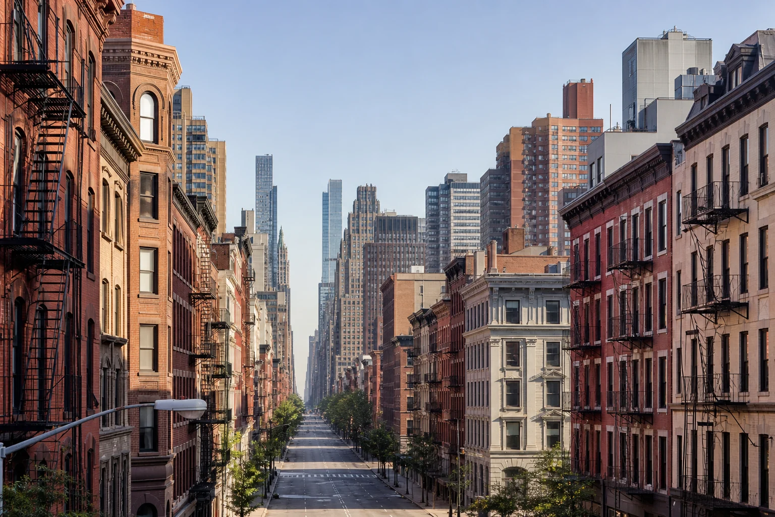Wohn- und Geschäftshäuser entlang der Eighth Avenue in Manhattan